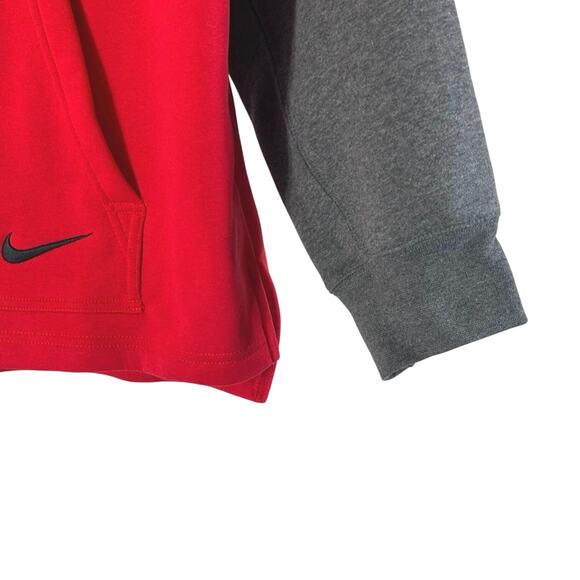 University of Georgia Bulldogs Nike Colorblock Pullover Hoodie Red - Picture 5 of 12